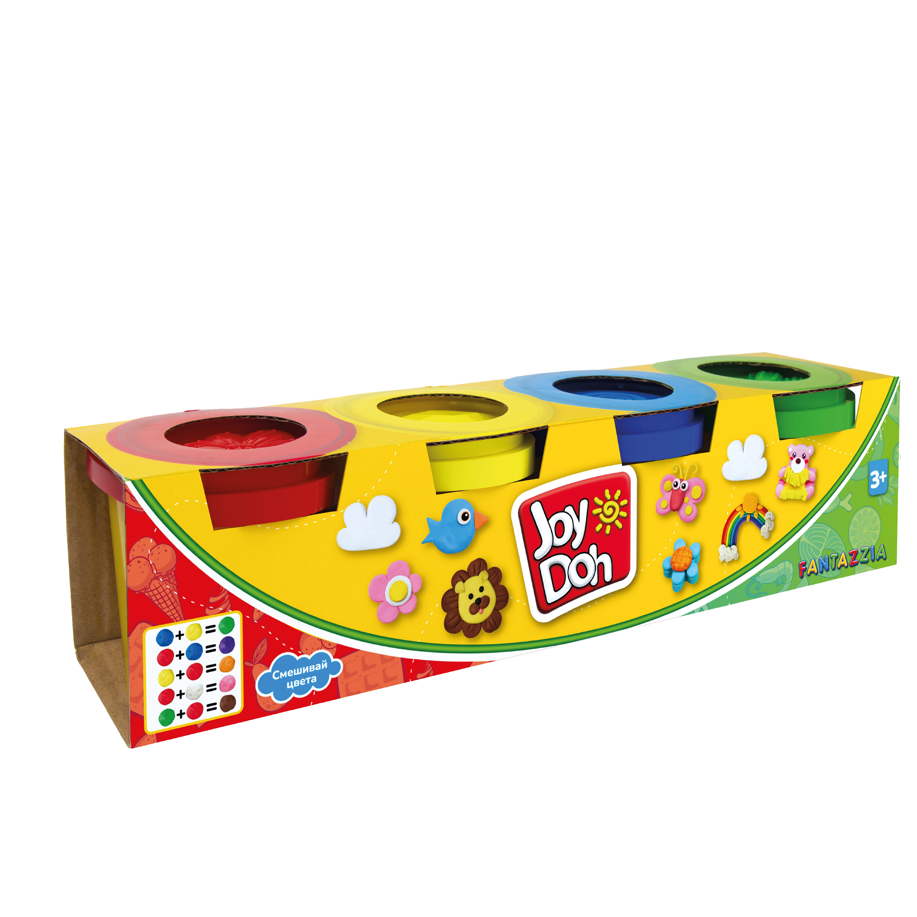 Масса для лепки Joy-Doh, набор из 4 баночек 112г
